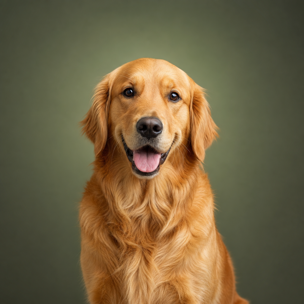 Kenzo, golden retriever, tester legowisk Calmo