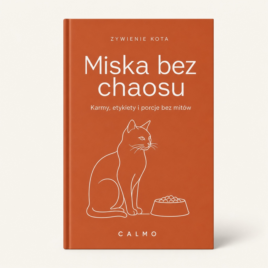 Okładka ebooka Miska bez chaosu, żywienie kota, Calmo