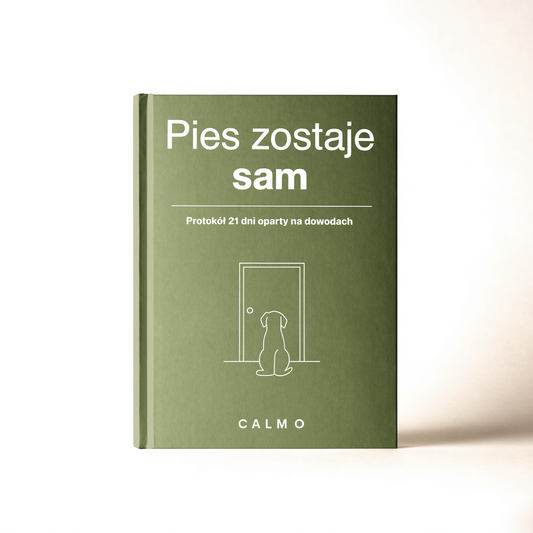 Okładka ebooka Pies zostaje sam. Protokół 21 dni oparty na dowodach, wydawnictwo Calmo